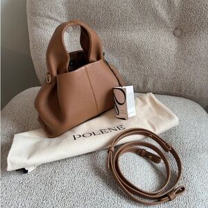 Polene Brown Pebbled Leather Shoulder Bag🤎
